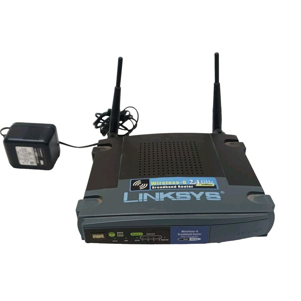 Linksys Wireless-G Broadband‎ Router 2.4GHz 54Mbps Retro w Chord Vintage